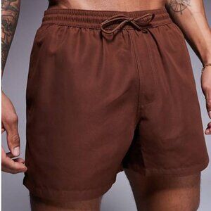 ASOS Brown Swim Shorts SZ 2XL